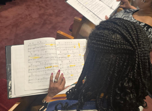 choir rehearsing